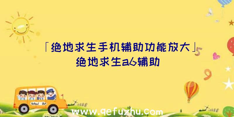 「绝地求生手机辅助功能放大」|绝地求生a6辅助